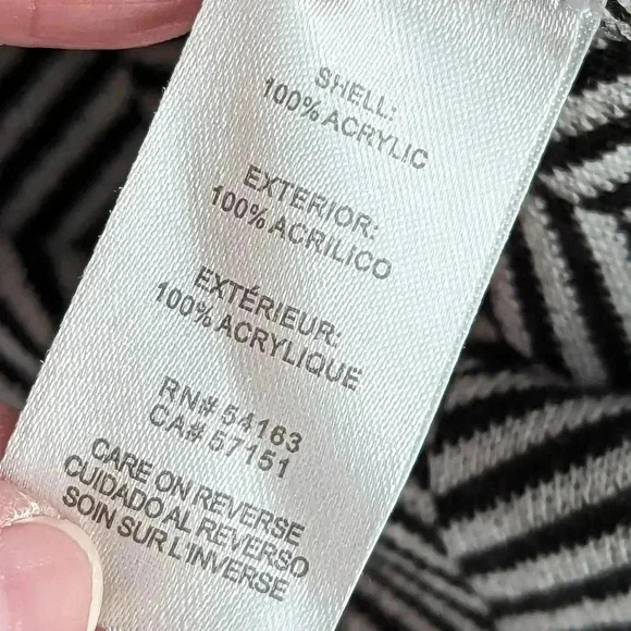 Calvin Klein Womens Sweater Houndstooth Large Pullover Cowl Neck Knit Texture - Picture 7 of 12